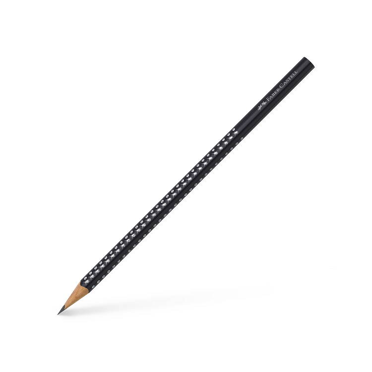 Creion grafit B corp negru, FABER-CASTELL Grip Sparkle