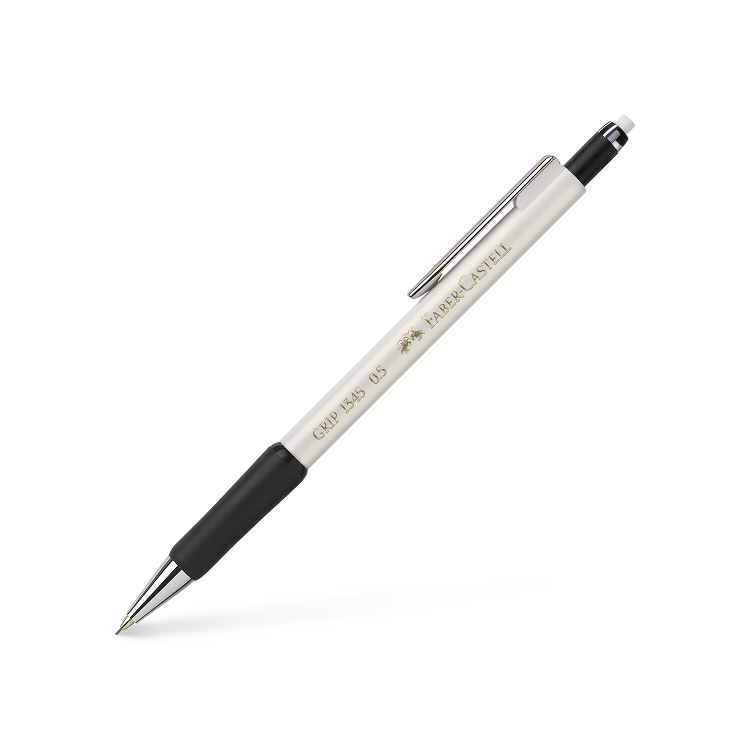 Creion mecanic 0.5mm corp alb, FABER-CASTELL Grip 1345