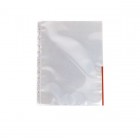 Folie protectie documente A4 105mic cristal margine rosie, ESSELTE