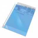 Folie protectie documente A4 55mic cristal albastra 10 buc/set, ESSELTE