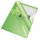 Folie protectie documente A4 deschidere "L" 150mic cristal verde, ESSELTE