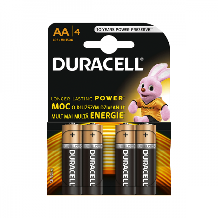 Baterie 1.5V AA (LR6) 4 buc/set, DURACELL Alkaline