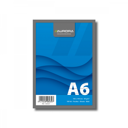 Blocnotes A6 100 file dictando 60g/mp, AURORA Office