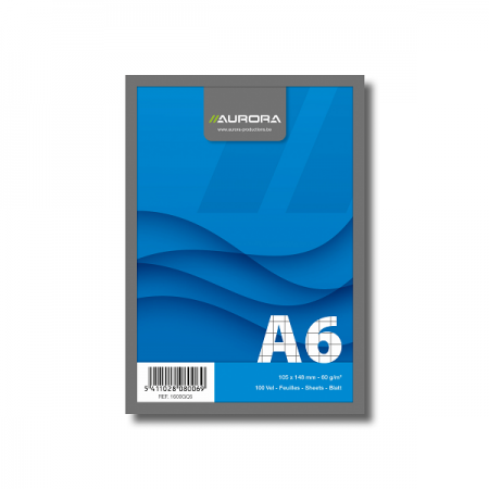 Blocnotes A6 100 file matematica 60g/mp, AURORA Office