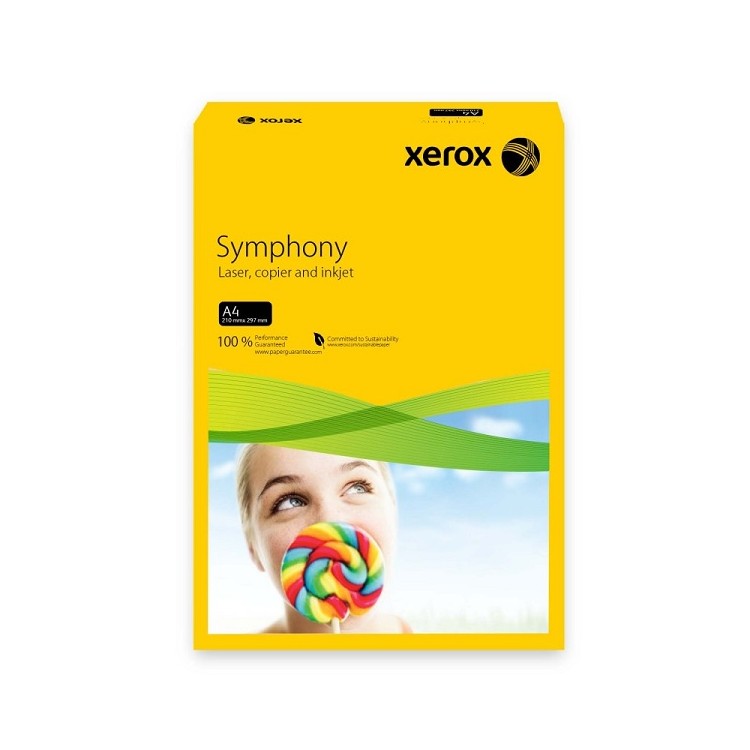 Carton A4 160g/mp 250 coli/top galben intens, XEROX Symphony