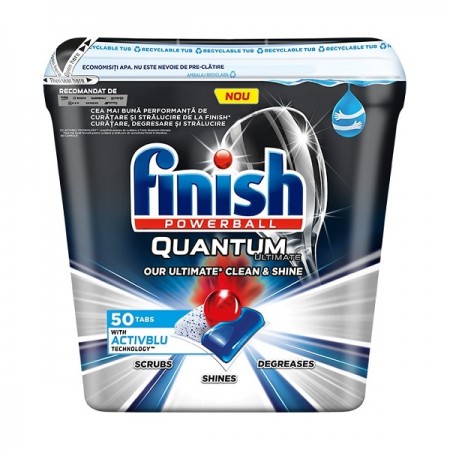 Tablete detergent vase 50 buc/set, FINISH Quantum Ultimate