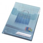 Folie/Mapa protectie documente A4 burduf 2cm si clapa 200mic albastra transparent 3 buc/set, LEITZ Combifile Jumbo