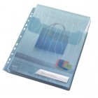 Folie/Mapa protectie documente A4 burduf 2cm si clapa 200mic albastra transparent 3 buc/set, LEITZ Combifile Jumbo