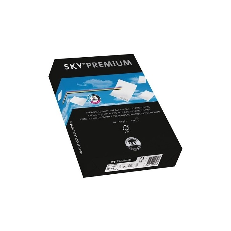 Hartie copiator A4 80g/mp 500 coli/top alba, SKY Premium