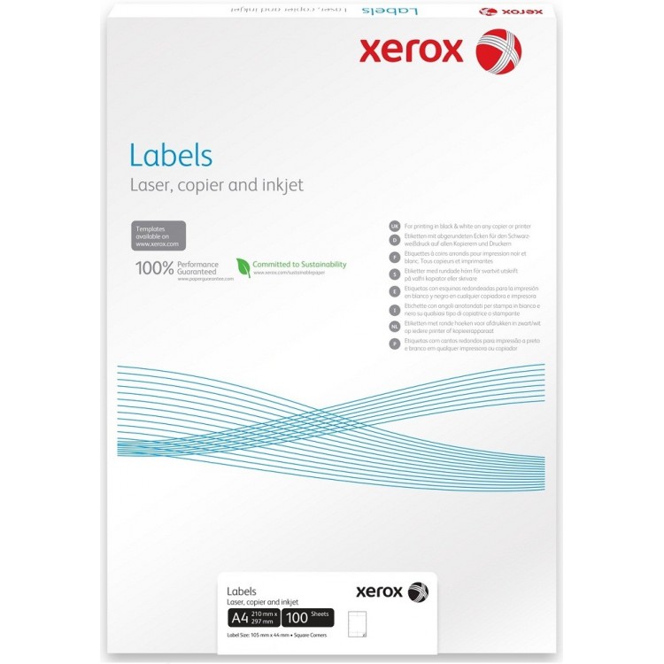 Etichete adezive 12/A4 105x44mm 100 coli/top, XEROX