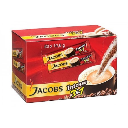 Cafea instant 3 in 1 12.5g 24 pliculete/cut, JACOBS Intense