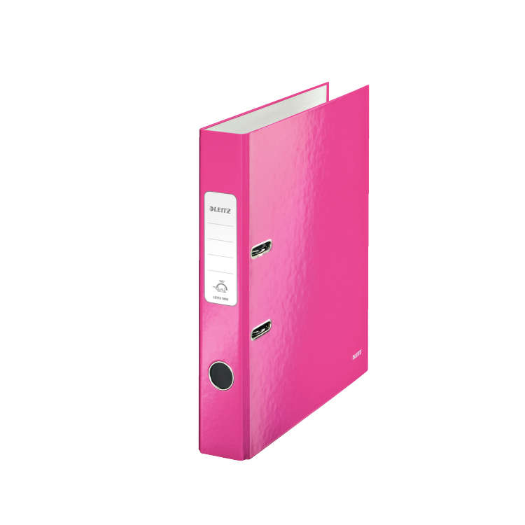 Biblioraft plastifiat 5cm roz metalizat, LEITZ WoW
