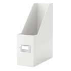 Suport vertical documente plastic alb metalizat, LEITZ WoW Click&Store