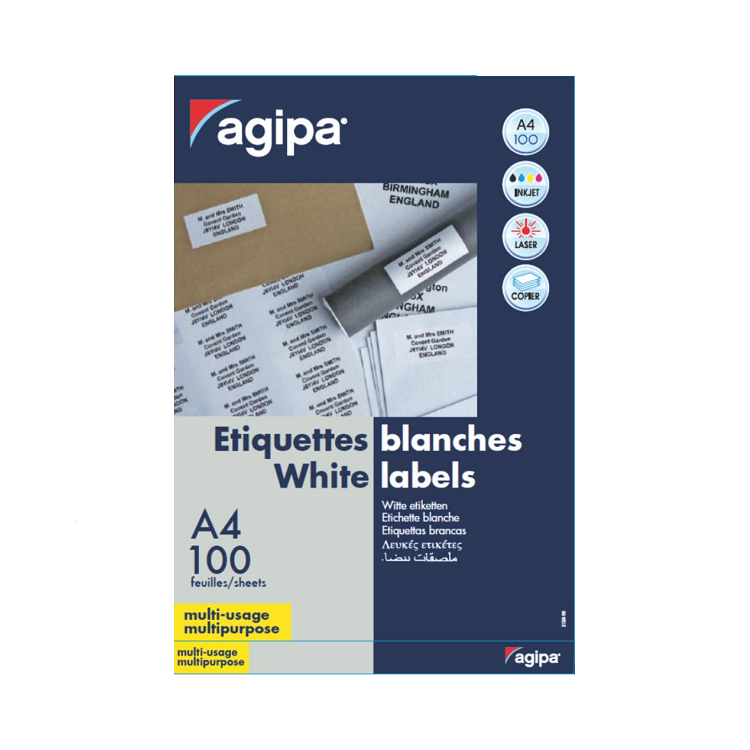 Etichete adezive 15/A4 70x50.8mm 100 coli/top, AGIPA