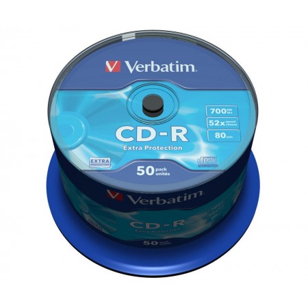CD-R 700Mb 52x 50 buc/cut, VERBATIM Extra Protection