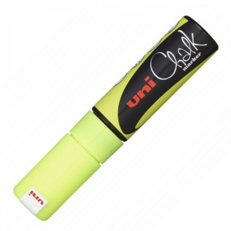 Marker creta galben fluorescent, UNI Posca Chalk PWE-8K