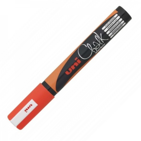Marker creta portocaliu fluorescent, UNI Posca Chalk PWE-5M