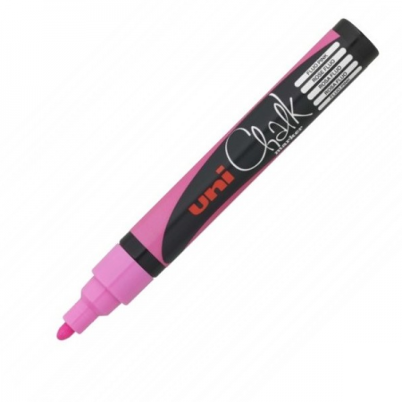Marker creta roz fluorescent, UNI Posca Chalk PWE-5M