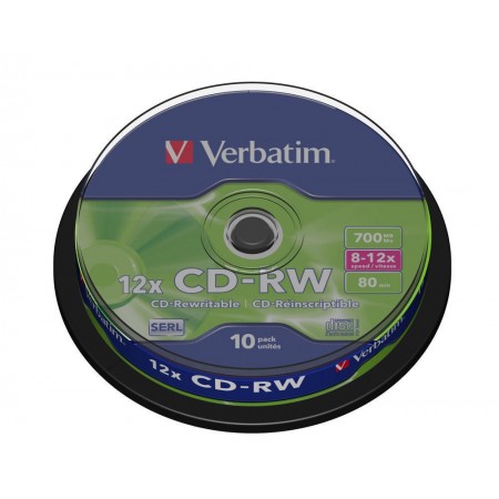 CD-RW 700Mb 12X 10 buc/cut, VERBATIM Scratch Resistant
