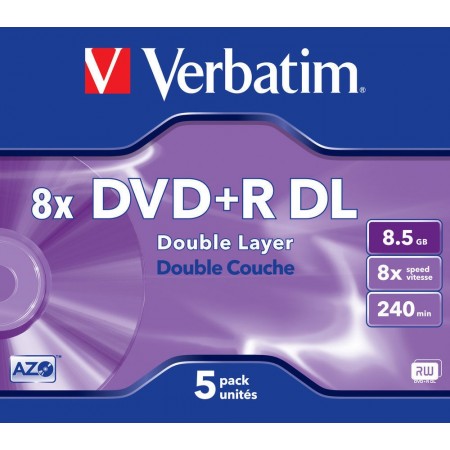 DVD+R 8.5Gb 8x double layer jewelcase, VERBATIM Matt Silver
