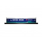DVD-RW 4.7Gb 4x 10 buc/cut, VERBATIM Matt Silver
